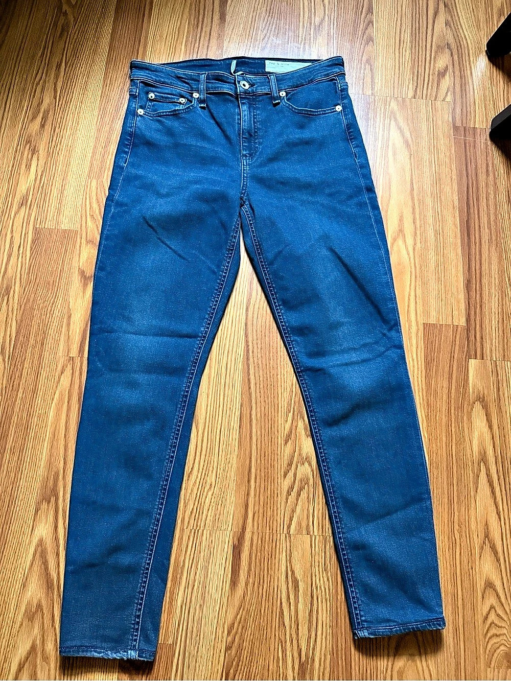 rag & bone Cate Mid-Rise Skinny Jeans Blue Waist 28